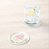 Winterbruiloft waterverf pijnboombessen kartonnen onderzetters (Insitu)