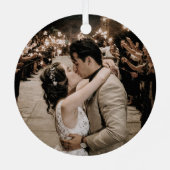 Winterbruiloft waterverf pijnboombessen metalen ornament (Achterkant)