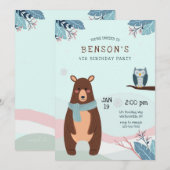 Winterbruin Beer Birthday Party Kaart (Voorkant / Achterkant)