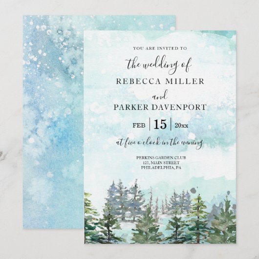 Winterbruine bruine bruine bruine bruinbruine brui kaart (Voorkant / Achterkant)