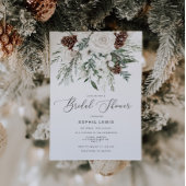 Winterbruine elegante bruiddoucheuitnodiging kaart