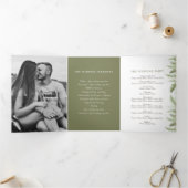 Winterbruine olijfgroene foto winterbruiloft drieluik programma (Binnen)