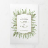 Winterbruine olijfgroene foto winterbruiloft drieluik programma (Cover)