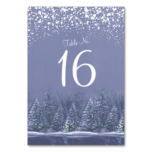 Winterbruine witte denbomen kaart (Voorkant)