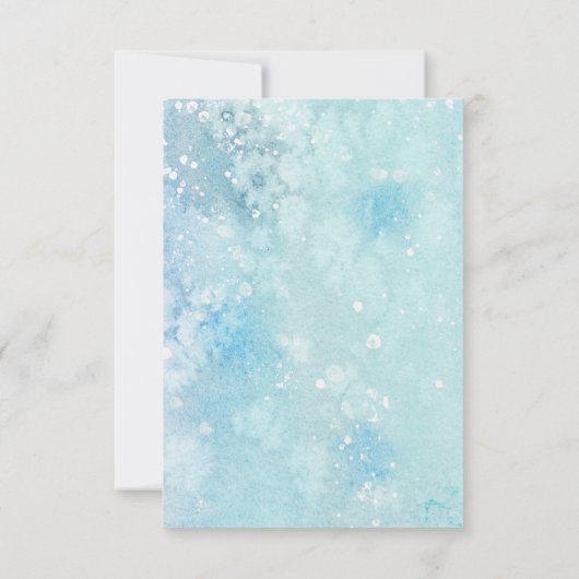 Winterbruinsneeuwbomen RSVP-kaart Kaart (Achterkant)