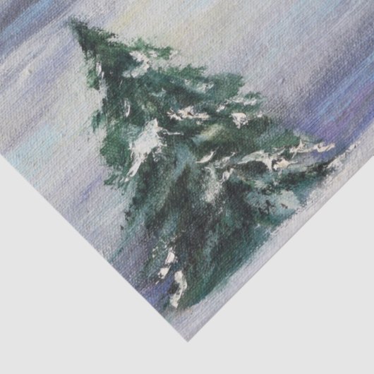 wintercabine Scene II Tissuepapier (Detail)