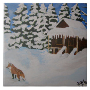 Wintercabine Scene Tegel Tegeltje