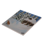 Wintercabine Scene Tegel Tegeltje (Zijkant)