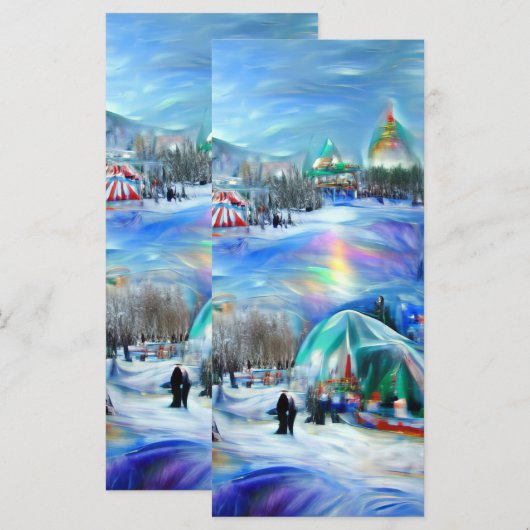 Wintercarnaval Bladwijzer Menu (Voorkant / Achterkant)