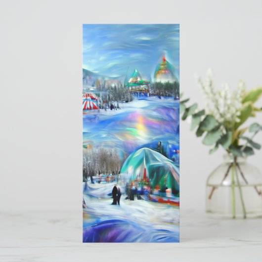 Wintercarnaval Bladwijzer Menu (Staand voorkant)