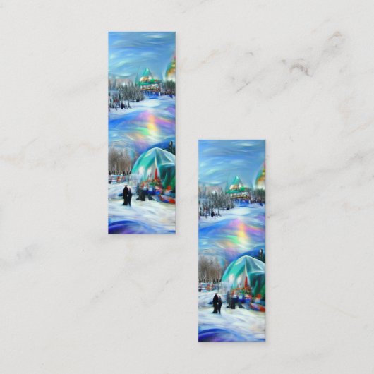 Wintercarnaval Bladwijzer Mini Visitekaartje (Voorkant / Achterkant)