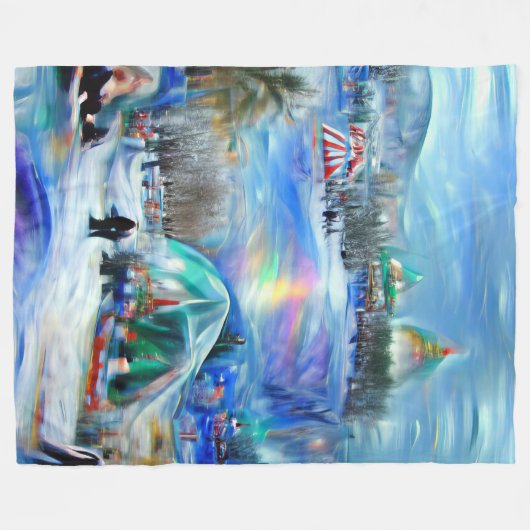 Wintercarnaval Fleece Deken (Voorkant (Horizontaal))