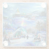 Wintercarnaval Glazen Onderzetter (Achterkant)