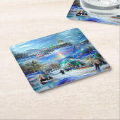 Wintercarnaval Kartonnen Onderzetters (Schuin)