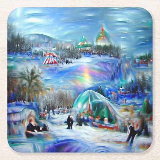 Wintercarnaval Kartonnen Onderzetters (Voorkant)