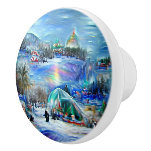 Wintercarnaval Keramische Knop (Rechts)