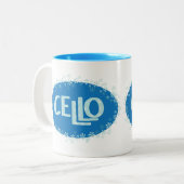 wintercello tweekleurige koffiemok (Voorkant links)