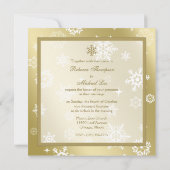 Winterchampagne en witte sneeuwvlokken kaart (Achterkant)