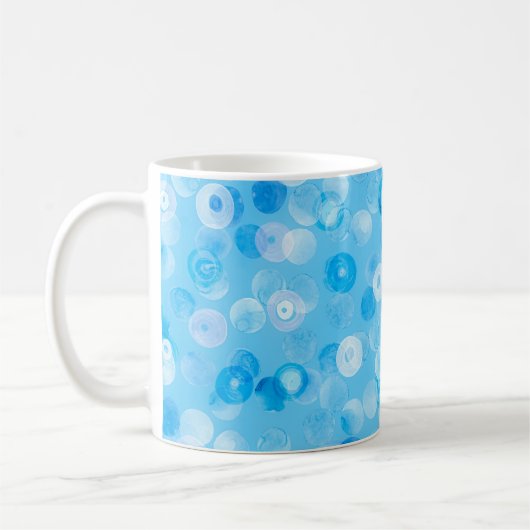 Wintercirkels: Abstracte stippen. Koffiemok (Links)