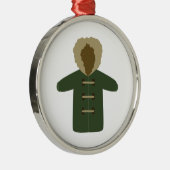 Wintercoat Metalen Ornament (Rechts)