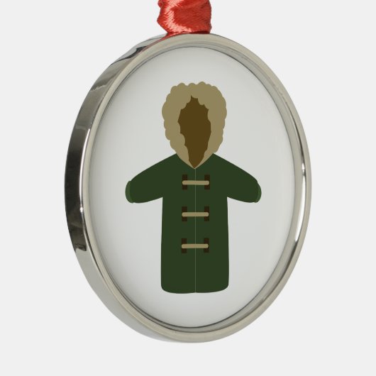 Wintercoat Metalen Ornament (Rechts)