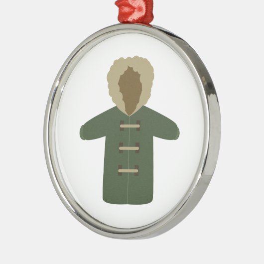 Wintercoat Metalen Ornament (Links)