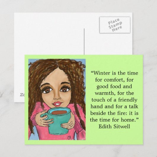 Wintercomfort briefkaart (Voorkant / Achterkant)