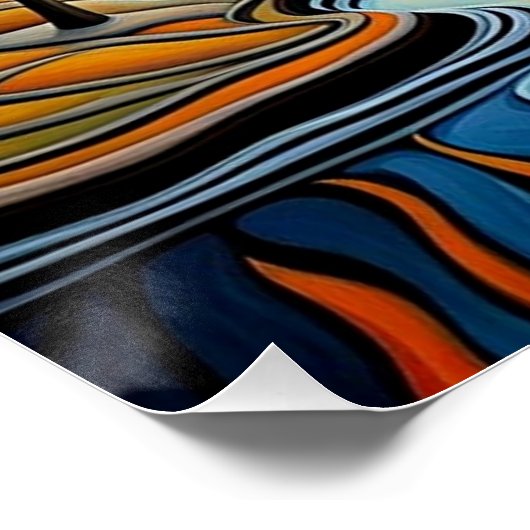 Winterdag bij zonsondergang 9 perfect poster (Hoek)