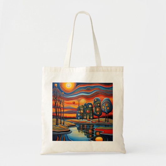 Winterdag bij zonsondergang 9 tote bag (Voorkant)