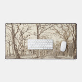 winterdag bomen feestdag kerstmis bureaumat (Keyboard & Muis)