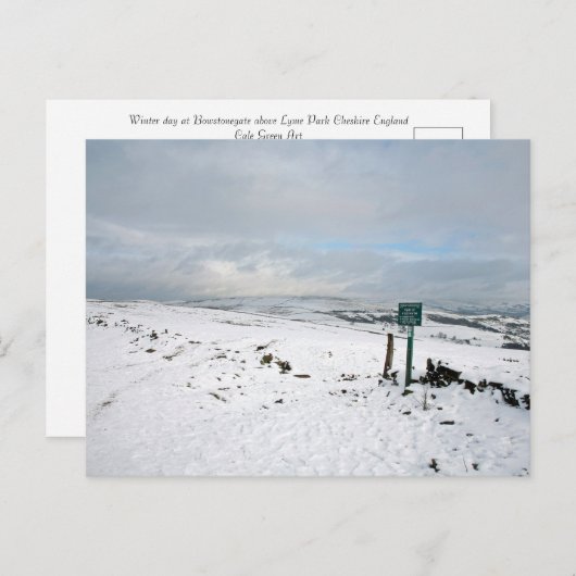 Winterdag Bowstonegate Briefkaart (Voorkant / Achterkant)
