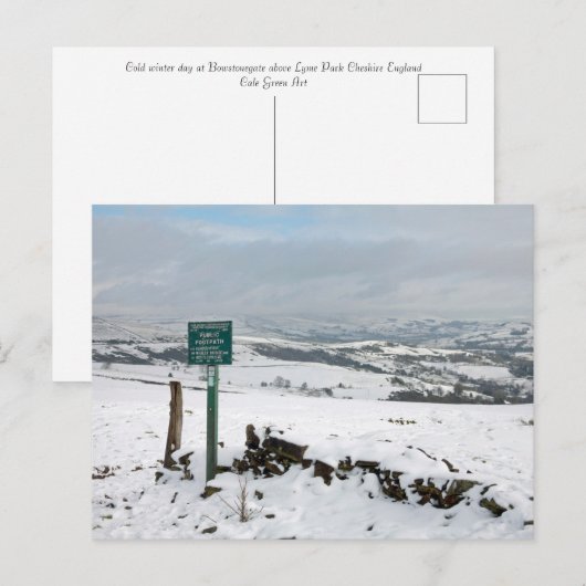 Winterdag Bowstonegate Briefkaart (Voorkant / Achterkant)