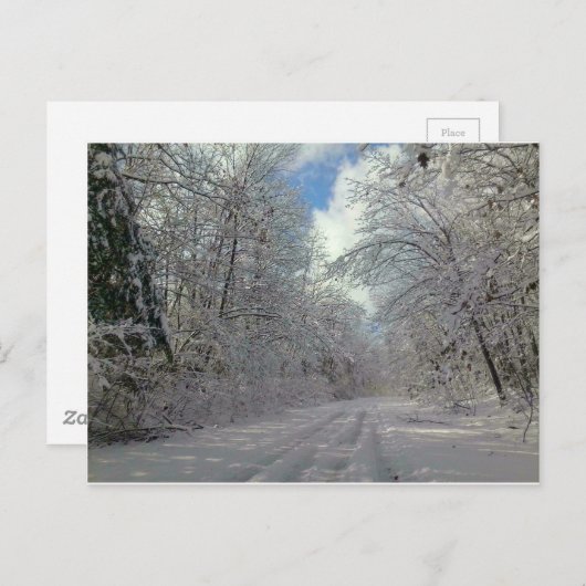 winterdag briefkaart (Voorkant / Achterkant)