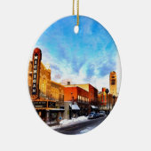 Winterdag in Ann Arbor Keramisch Ornament (Rechts)