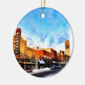 Winterdag in Ann Arbor Keramisch Ornament (Links)