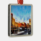 Winterdag in Ann Arbor Metalen Ornament (Rechts)