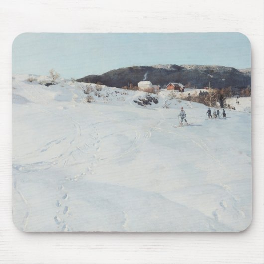 Winterdag in Noorwegen, 1886 Muismat (Voorkant)