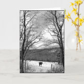 Winterdag Kaart (Gele Bloem)