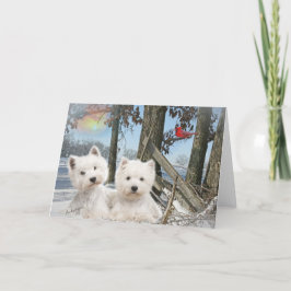 winterdag West Highland Terrier Kaart
