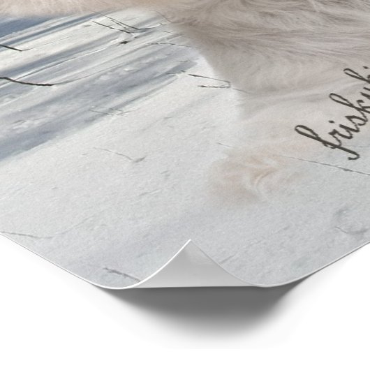 winterdag West Highland Terrier Poster (Hoek)