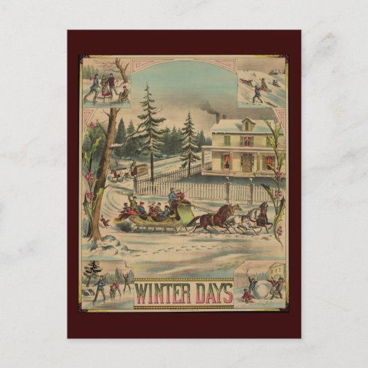 Winterdagen Briefkaart (Voorkant)