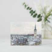 Winterdaken in Tallinn, Estland, Europa Art Briefkaart (Staand voorkant)