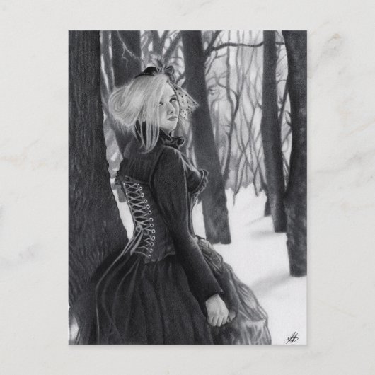 Winterdame van de Briefkaarten (Voorkant)