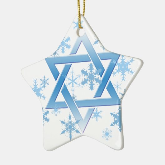 winterdavid keramisch ornament (Links)