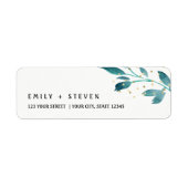 winterdecodeerlabel waterverf greenery etiket (Voorkant)