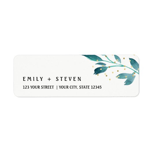 winterdecodeerlabel waterverf greenery etiket (Voorkant)