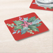 winterdecor; kartonnen onderzetters (Schuin)