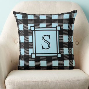 Winterdecoratie Blauwe Buffalo Plaid Aangepaste Mo Kussen
