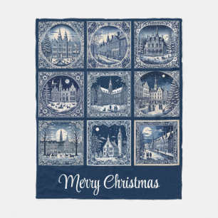 winterdecoraties/kerstdecoraties fleece deken