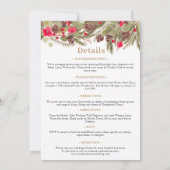 Winterden elegantie initiaal alles in één bruiloft kaart (Achterkant)